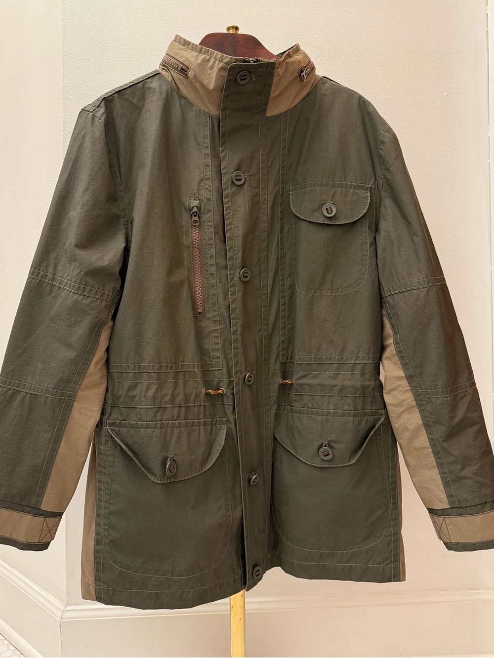 GORPCORE TERRITORY AHEAD OLIVE TRAVEL UTILITY LIGHT WEIGHT FIELD JACKET